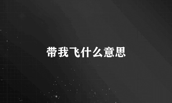 带我飞什么意思