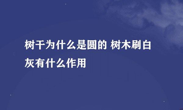 树干为什么是圆的 树木刷白灰有什么作用