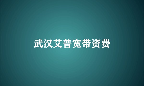 武汉艾普宽带资费