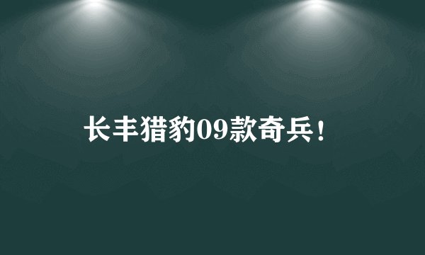 长丰猎豹09款奇兵！
