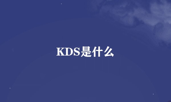 KDS是什么