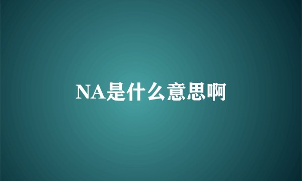 NA是什么意思啊