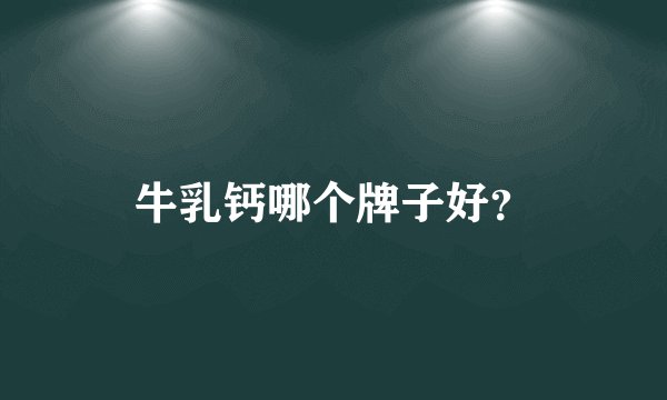 牛乳钙哪个牌子好？