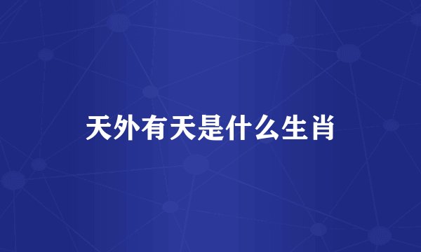 天外有天是什么生肖