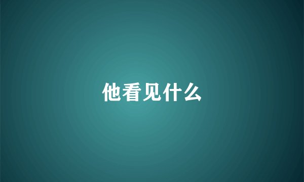 他看见什么