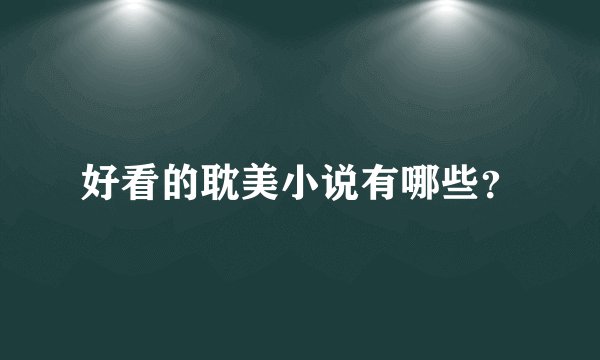 好看的耽美小说有哪些？