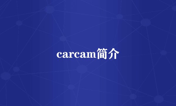 carcam简介