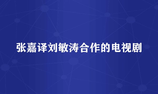 张嘉译刘敏涛合作的电视剧