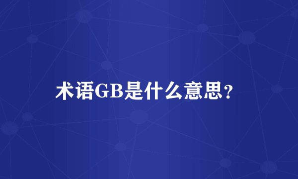 术语GB是什么意思？