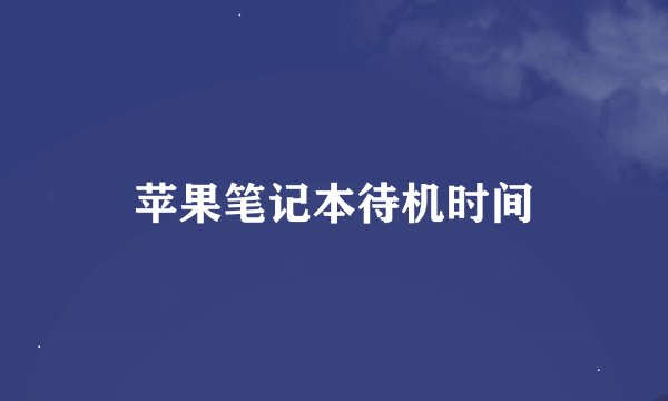 苹果笔记本待机时间