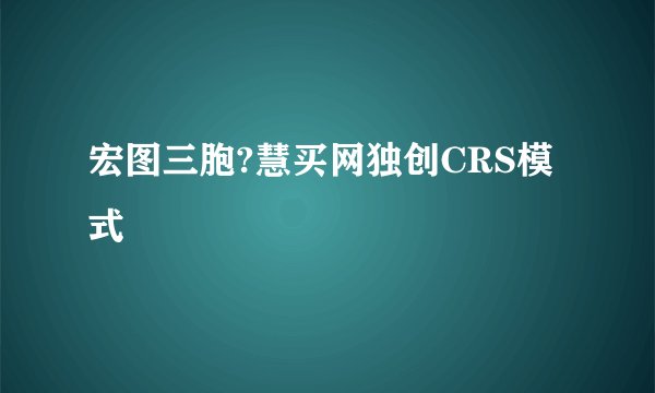 宏图三胞?慧买网独创CRS模式