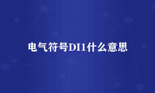电气符号DI1什么意思