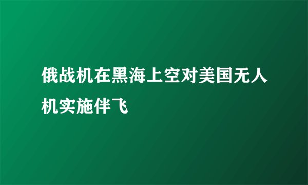 俄战机在黑海上空对美国无人机实施伴飞