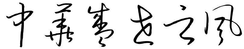 中华盛世之风草书写法