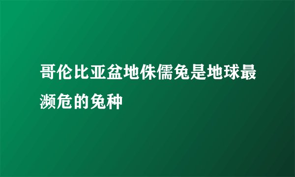 哥伦比亚盆地侏儒兔是地球最濒危的兔种