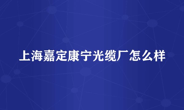 上海嘉定康宁光缆厂怎么样