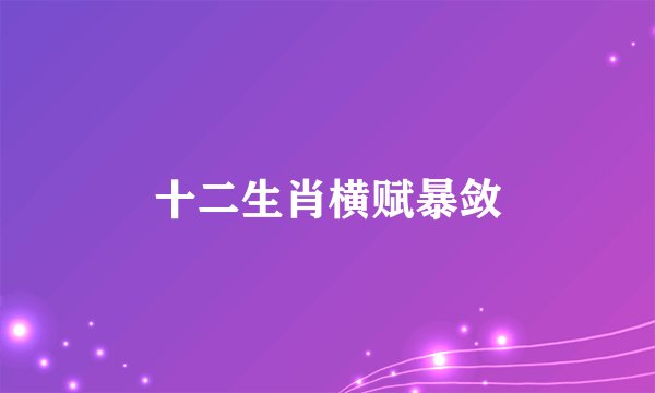 十二生肖横赋暴敛
