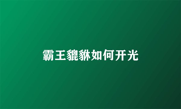 霸王貔貅如何开光