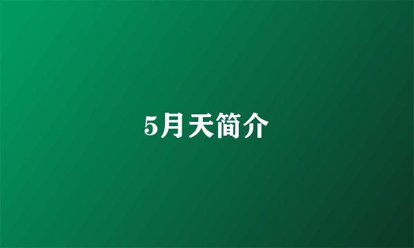 5月天简介