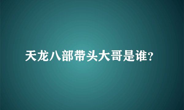 天龙八部带头大哥是谁？