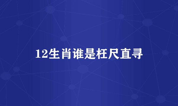 12生肖谁是枉尺直寻