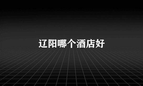 辽阳哪个酒店好