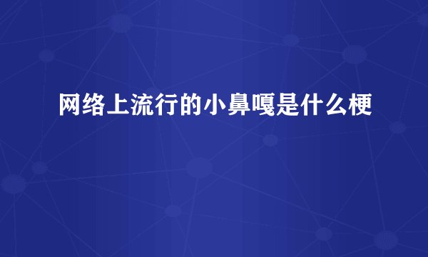 网络上流行的小鼻嘎是什么梗