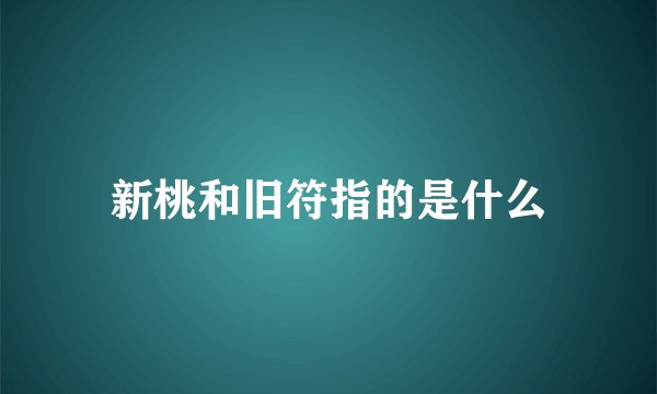 新桃和旧符指的是什么