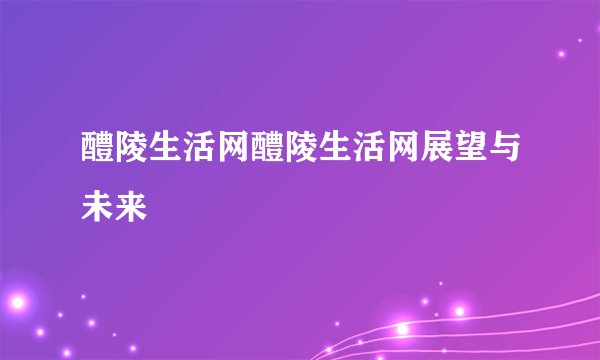 醴陵生活网醴陵生活网展望与未来