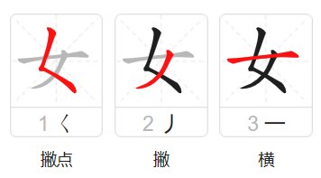 女字怎么拼