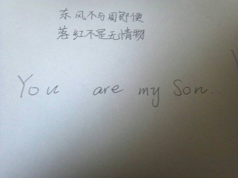 你是我儿子怎么说？