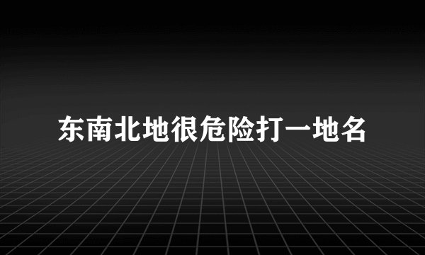 东南北地很危险打一地名