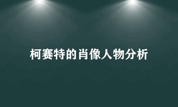 柯赛特的肖像人物分析