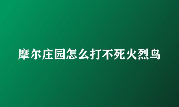 摩尔庄园怎么打不死火烈鸟