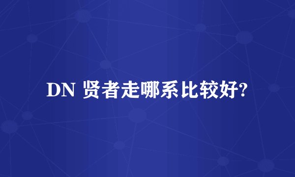 DN 贤者走哪系比较好?