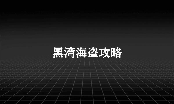黑湾海盗攻略