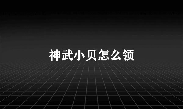 神武小贝怎么领