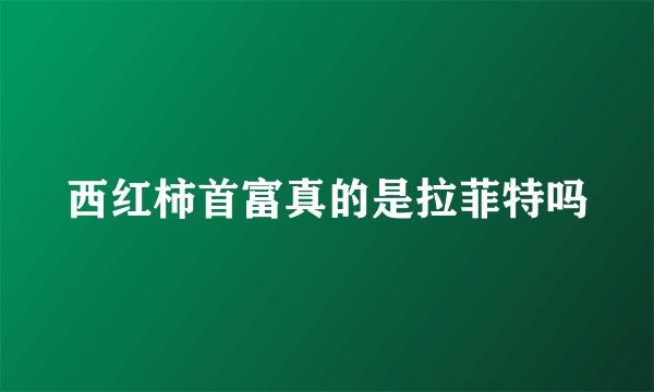西红柿首富真的是拉菲特吗