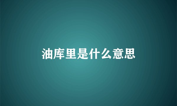 油库里是什么意思