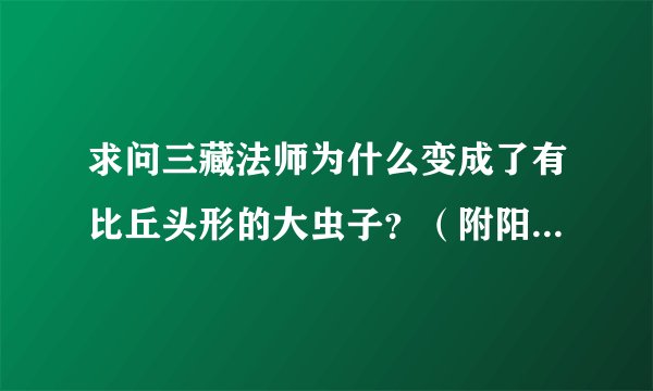 求问三藏法师为什么变成了有比丘头形的大虫子？（附阳光师姐按语）
