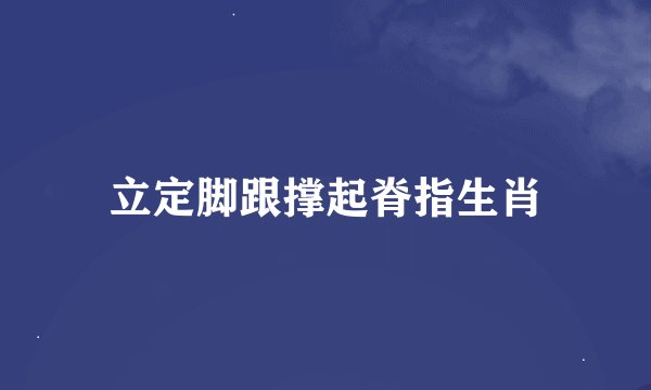 立定脚跟撑起脊指生肖