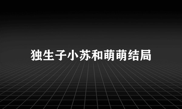 独生子小苏和萌萌结局