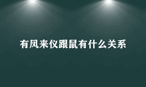 有凤来仪跟鼠有什么关系