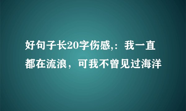 好句子长20字伤感,：我一直都在流浪，可我不曾见过海洋