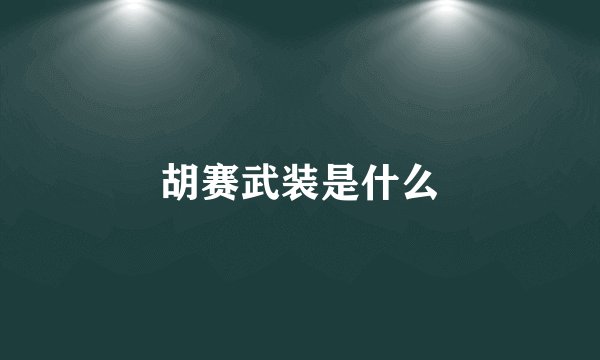 胡赛武装是什么