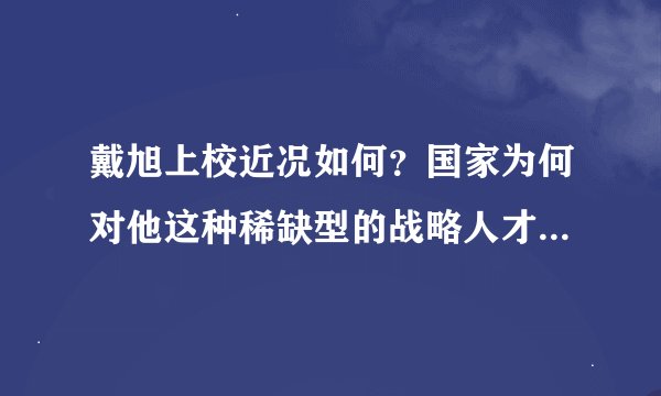 戴旭上校近况如何？国家为何对他这种稀缺型的战略人才不重用？希望得到理性回答！