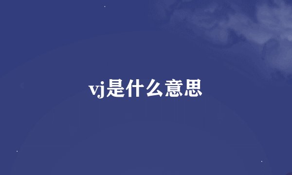 vj是什么意思