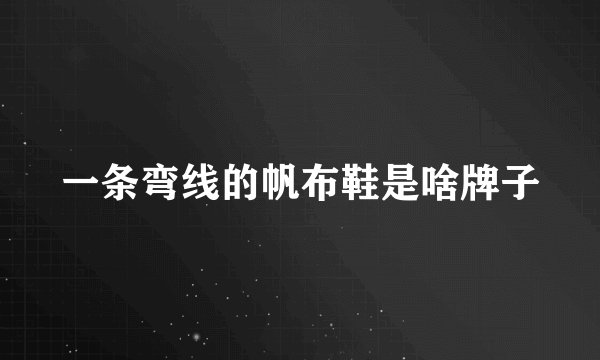 一条弯线的帆布鞋是啥牌子