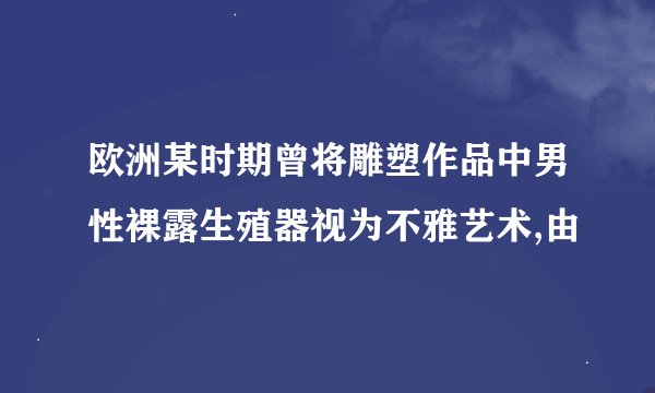欧洲某时期曾将雕塑作品中男性裸露生殖器视为不雅艺术,由