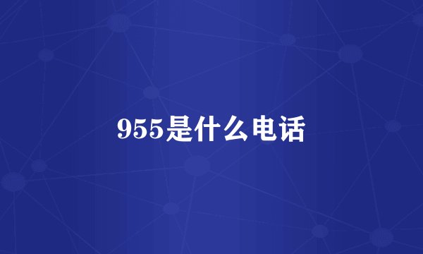 955是什么电话